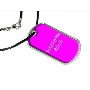  Southern Belle   Military Dog Tag Black Satin Cord 