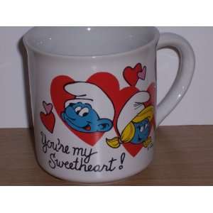  Vintage Smurfs Coffee Mug (1982) 