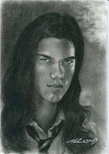 Twilights Jacob Black Portrait,Charcoal Pencil Drawing  