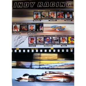 Indy Racing Poster Autographed By Driver Davey Hamilton