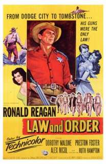 Law And Order Ronald Reagan Vintage Movie Poster Print  