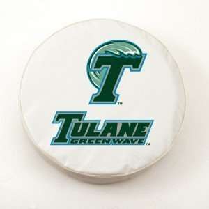  Tulane Green Wave White Tire Cover, Small: Sports 