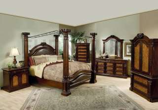 Traditional Chestnut Finish Elegant Bedroom TV Armoire  