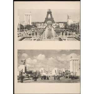 champ de mart, vu du Palais de Chaillot. / Les jardins et le Palais de 