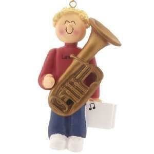  Personalized Tuba Player   Male Christmas Ornament: Home 
