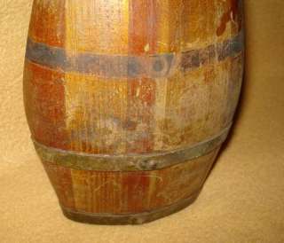 Antique & Rare Wooden Primitive Flask Canteen Handmade  