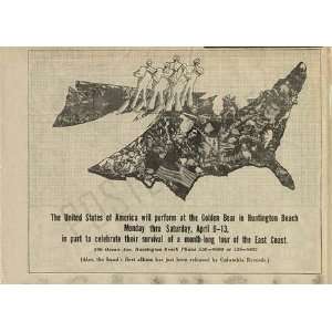  United States of America Joe Byrd Concert Ad 68