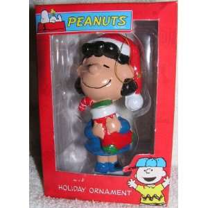  Peanuts Snoopy 4 LUCY Holding Christmas Stocking Ornament 
