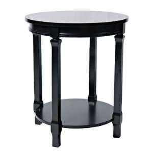  Powell Black Round Four Post End Table: Home & Kitchen