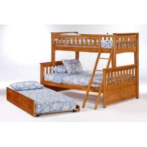  Ginger Trundle Bed in Medium Oak