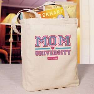    Mom University Personalized Canvas Tote Bag