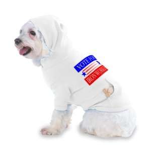 VOTE FOR IRON WORKER Hooded (Hoody) T Shirt with pocket for your Dog 