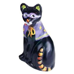  Fenton Art Glass Cat Figurine, Black, 3 Inch
