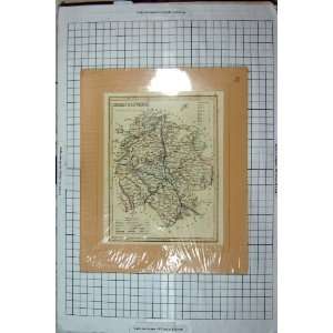  Archer Antique Map Herefordshire Hereford England Newent 