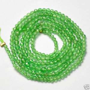 Tsavorite Green Garnet Faceted Round Rondelle Beads 20  