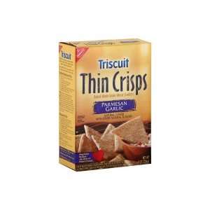 Triscuit Thin Crisps, Parmesean & Garlic, 8 Ounce Boxes (Pack of 6 