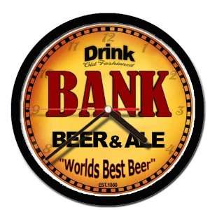 BANK beer and ale cerveza wall clock