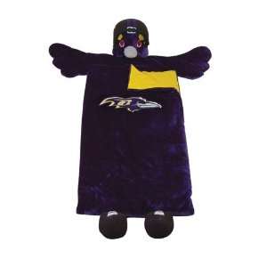  Ravens NFL Plush Team Mascot Sleeping Bag 72: Sports & Outdoors