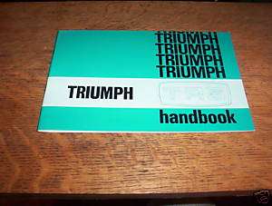 Triumph TR6 Handbook (owners manual)  