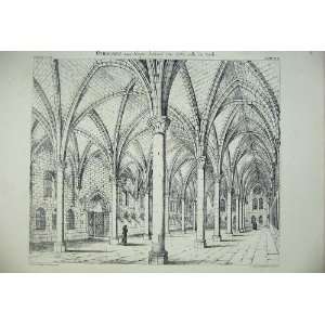  Ovrscamp Noyon Cathedral Interior Arches France C1875 