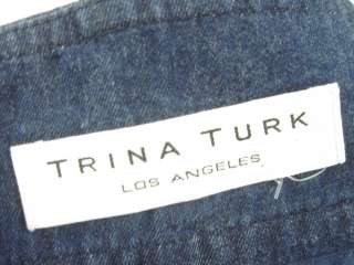 TRINA TURK Dark Denim Knee Length Cropped Shorts Size 4  