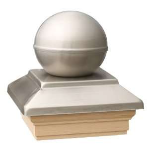   Victoria Ball Stainless Post Cap with Treated Base