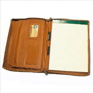 David King 608 9.5 x 13 Zippered Writing Pad Color Café / Dark 