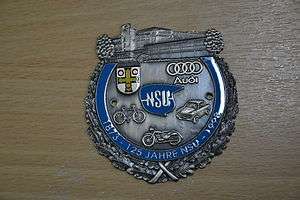 AUDI NSU 125 YEARS JAHRE METAL BADGE collectible  