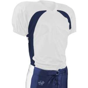   Custom Football Jerseys WHITE/NAVY (JERSEY ONLY) YL: Sports & Outdoors