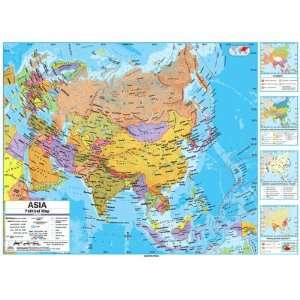   Asia Advanced Political Wall Map 2nd Ed Backboard