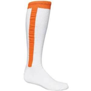  H5 Baseball Stirrup Socks WHITE/ORANGE ADULT LARGE 24 