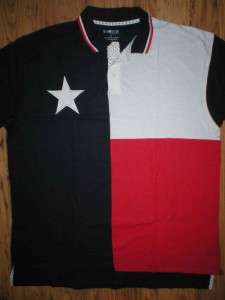 Texas Flag NEW Mens Polo Shirt Red White Blue Stars  