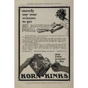  1907 Ad Korn Kinks Cereal Kornelia Girl Black Americana 