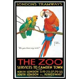  Londons Tramways   The Zoo   Poster by Lawson Wood (12x18 
