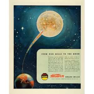  1943 Ad Western Brass Mills Cartridge Company Moon Solar 