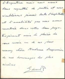 EDWARD VIII Autographed Letter to Mrs. PACINI de ALVEAR  