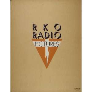  1941 Ad RKO Radio Pictures Trademark Logo Lithograph 