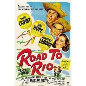   Poster Movie 27x40 Bing Crosby Bob Hope Dorothy Lamour