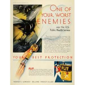  1930 Ad Stanco Inc Bayway Flit Flies Spray Insecticide 
