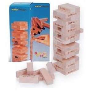  Wooden Wintop Blocks Jenga Block Tower Game: Toys & Games