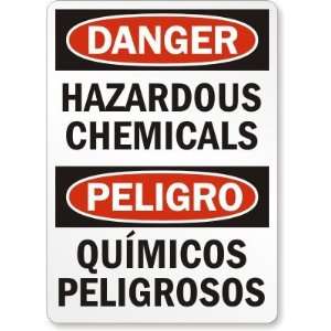  Danger: Hazardous Chemicals (Bilingual) Laminated Vinyl 