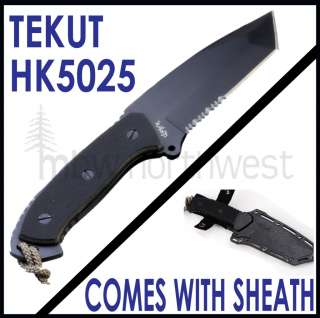 TEKUT   ARES HK5025 TACTICAL FIXED BLADE KNIFE + SHEATH  