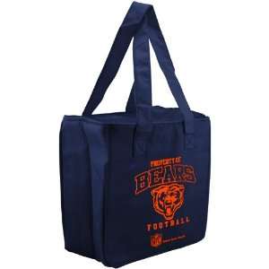   Navy Blue Reusable Insulated Tote Bag:  Sports & Outdoors