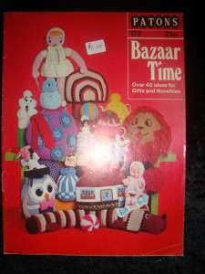 PATONS 172 CROCHET BAZAAR TIME 40 GIFTS COSIE TOYS DOLL  