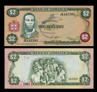 DOLLARS Banknote JAMAICA   1982 86   Paul BOGLE   UNC  