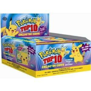  Pokemon Top 10 Topps Trading Cards HOBBY Box   24p7c: Toys 