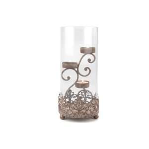 Top Shelf Scrolled Fleur De Lis Tealight Candleholder