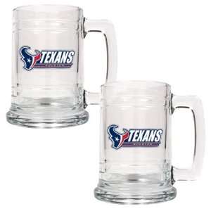  Houston Texans Set of 2 Beer Mugs: Sports & Outdoors