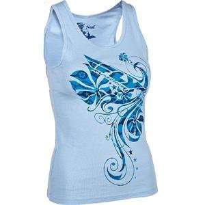  Fly Racing Womens Power Flower Tank Top   X Large/Blue 