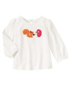Gymboree NWT Fall for Autumn Squirrel Hedgehog Shirt 4T  